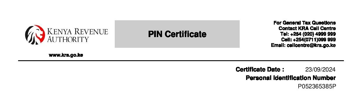 Pin Certificate